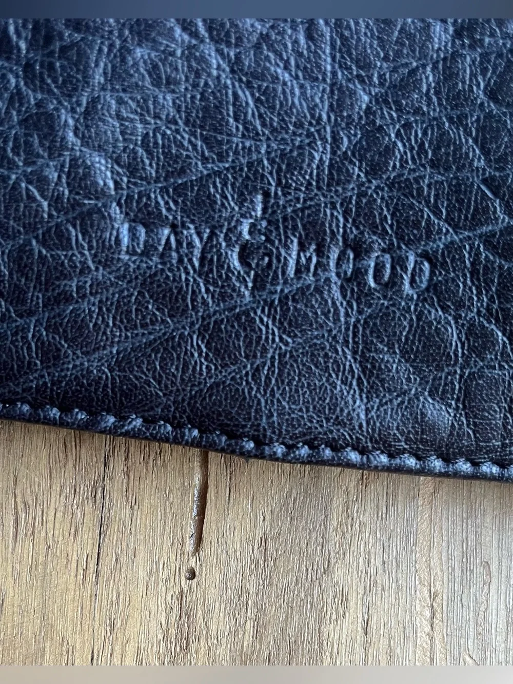DAY & Mood  Anthropologie Anni Clutch Leather Wristlet Black